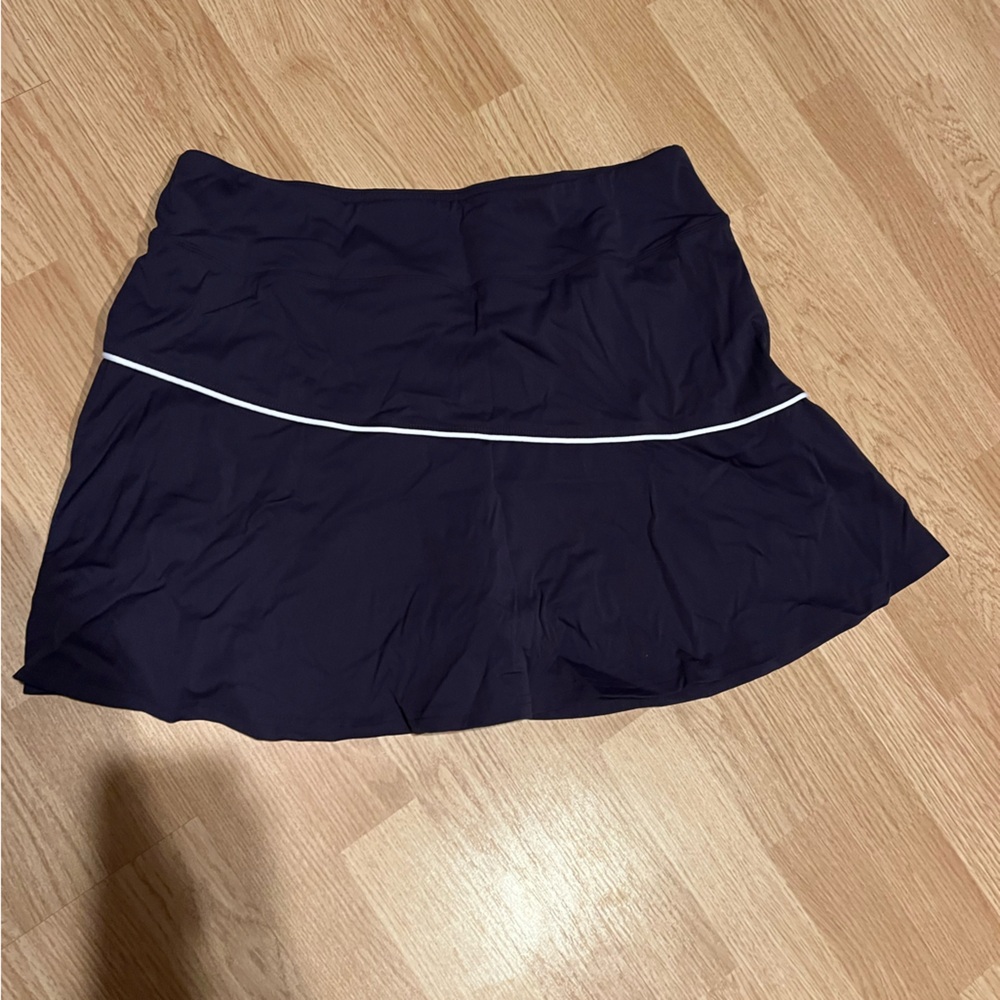Navy Skirt with White Trim